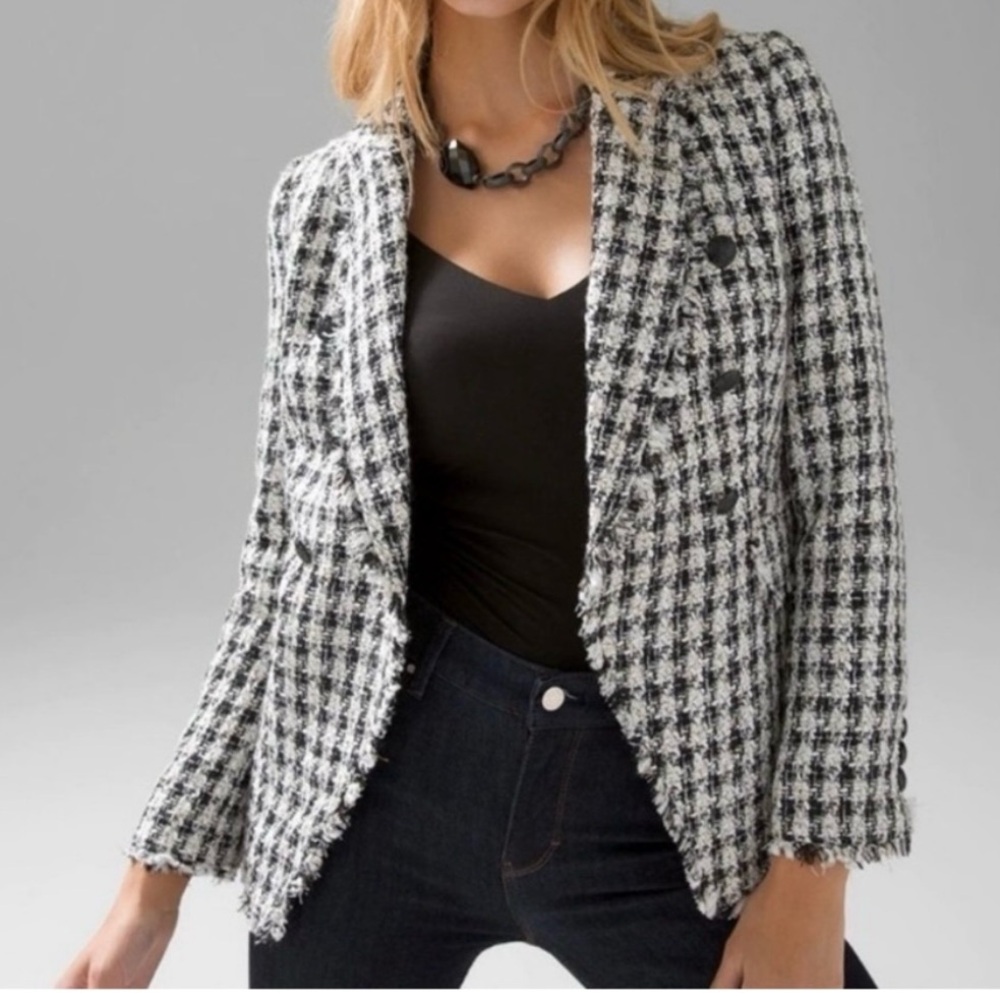 NWOT WHBM Houndstooth Studio Blazer Size 14 - price is firm at $89